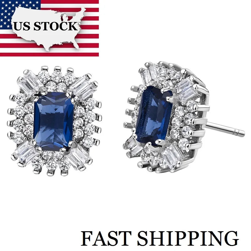 USA Square Stud Fashion Earrings