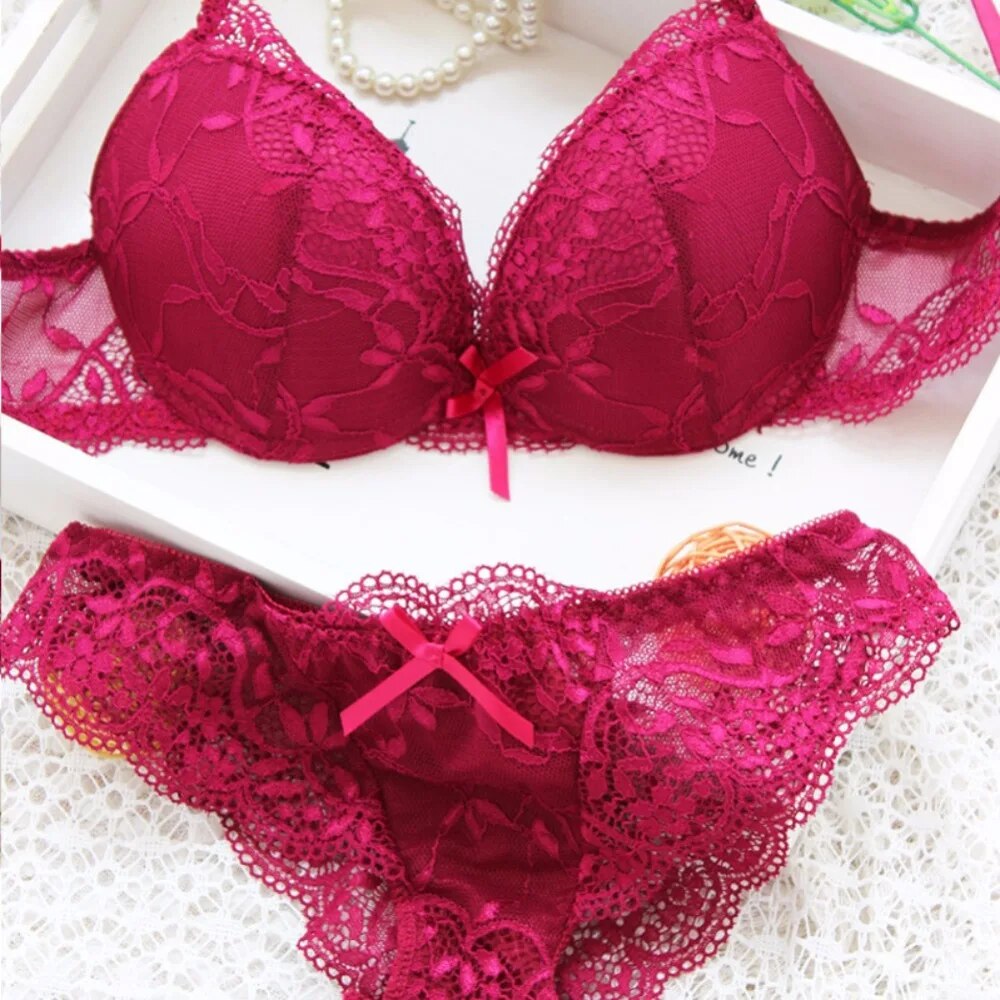 Lace Push-Up Bra   set