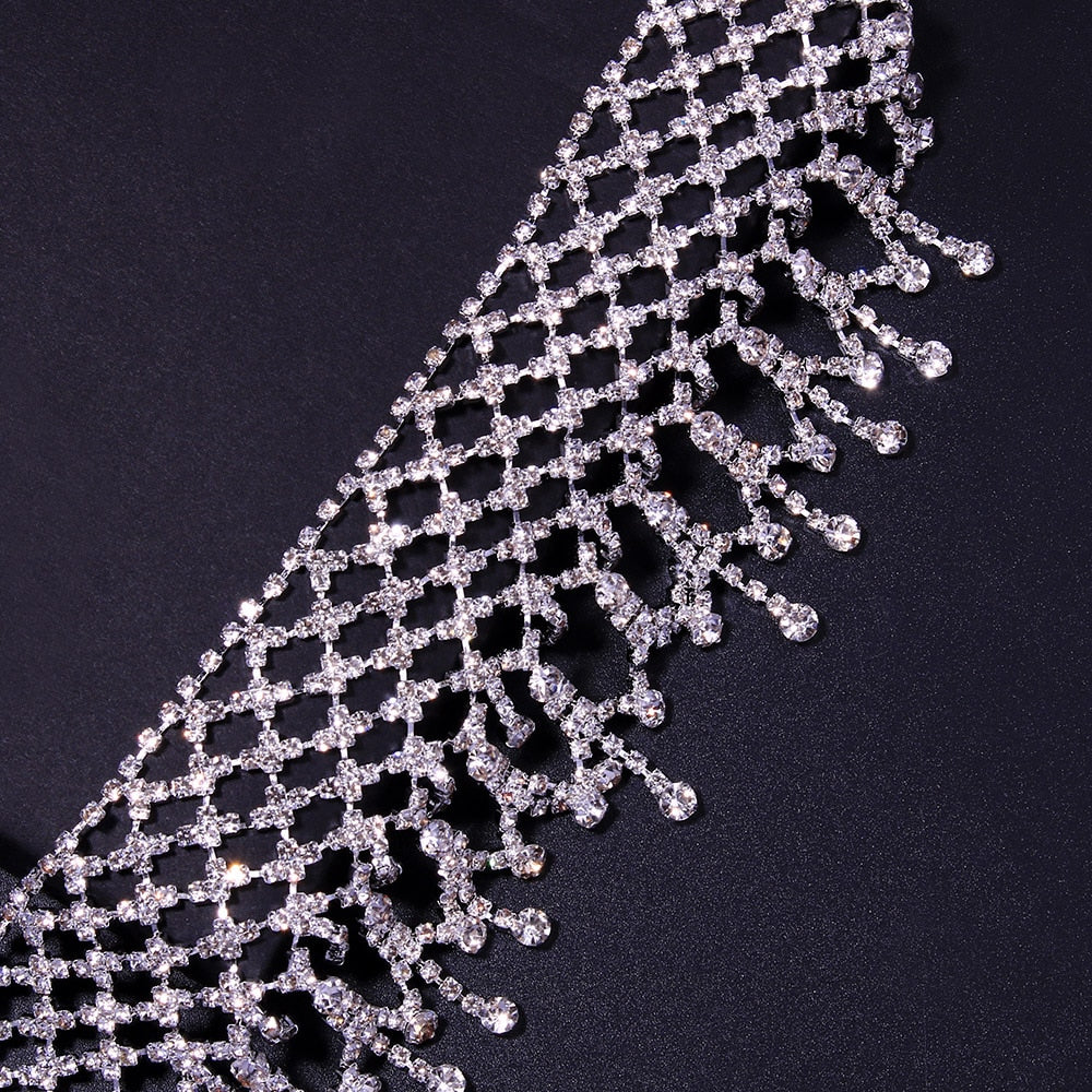 Chain Rhinestone Choker Necklace