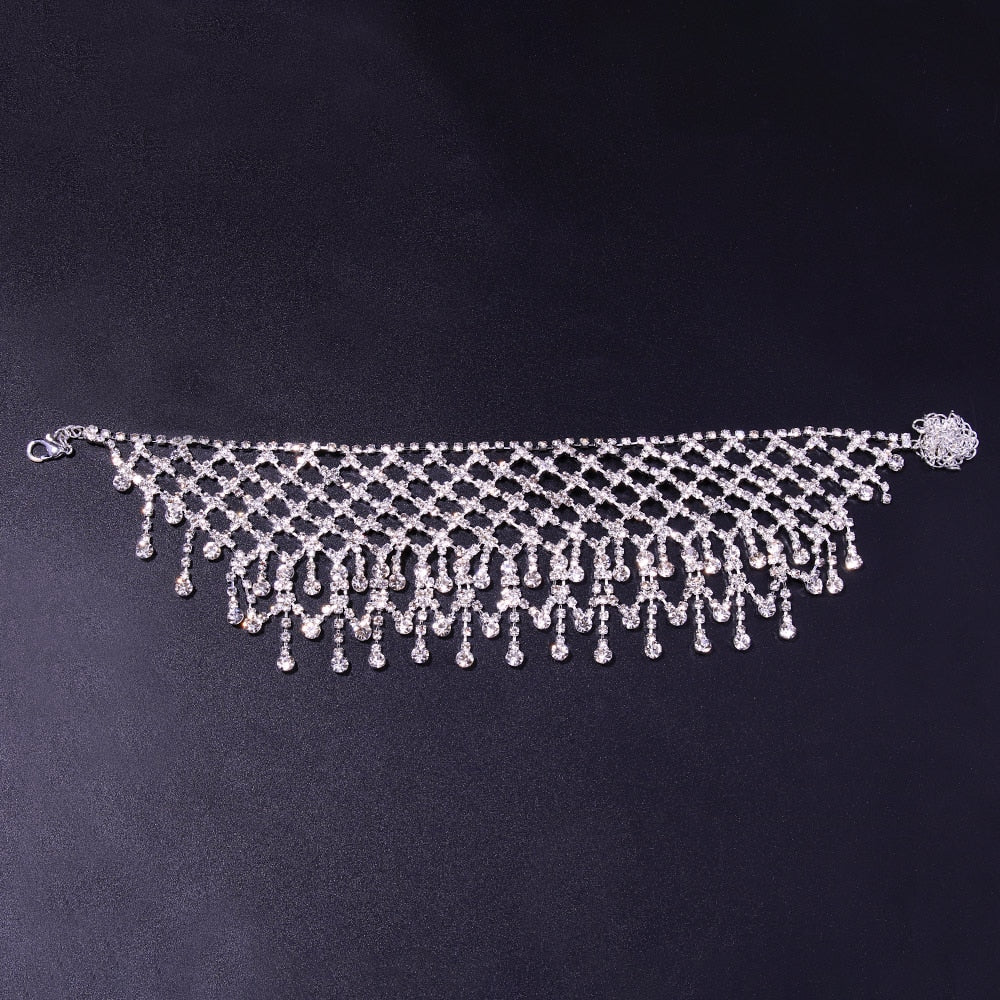 Chain Rhinestone Choker Necklace