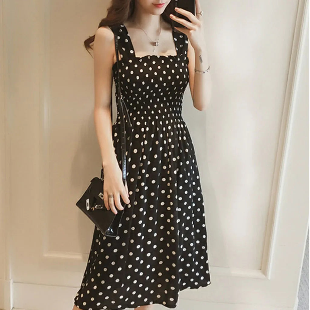 Polka dot casual fashion dress