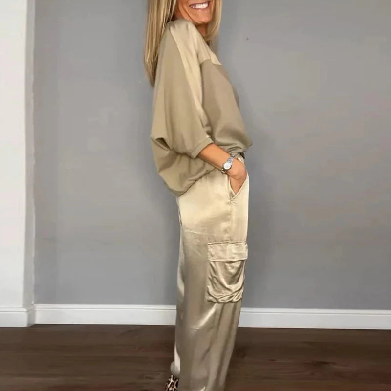 Smooth Satin Pant Suit