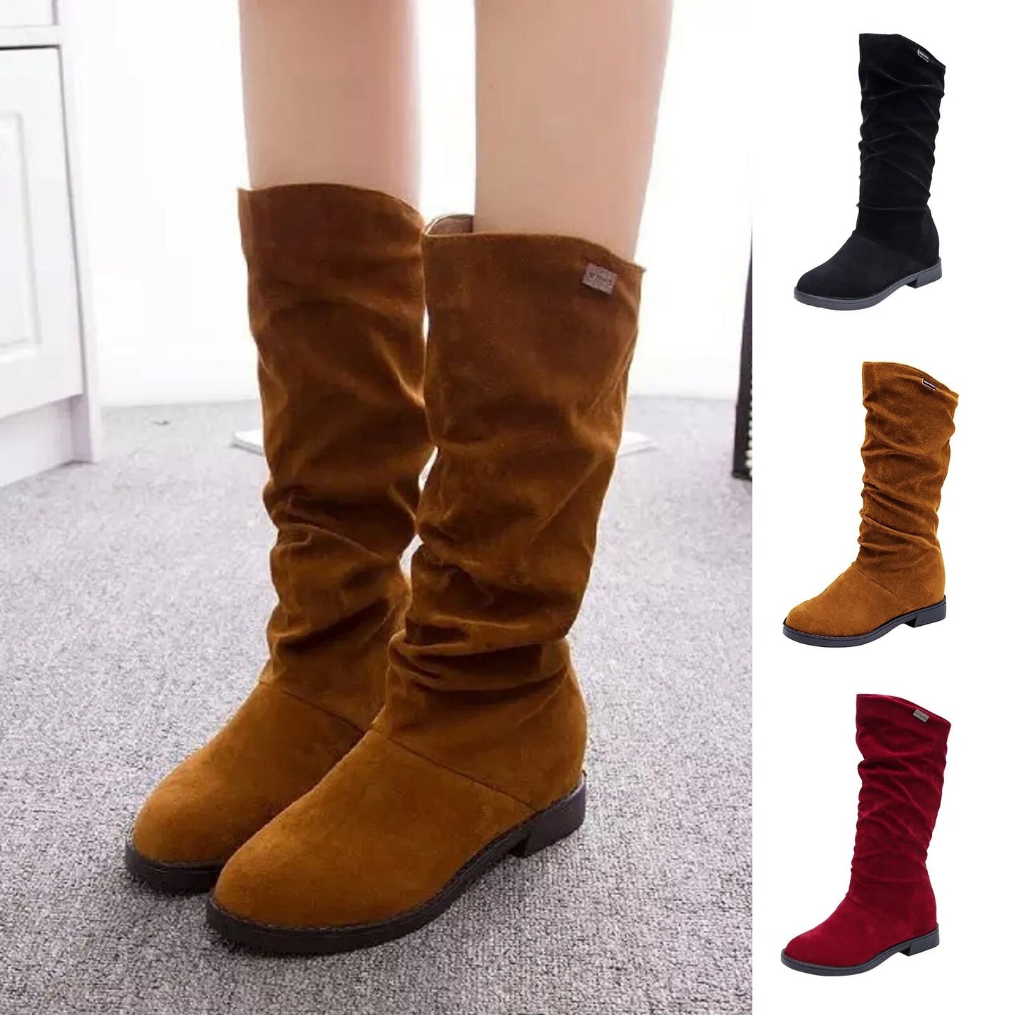 Winter Faux Suede Boots