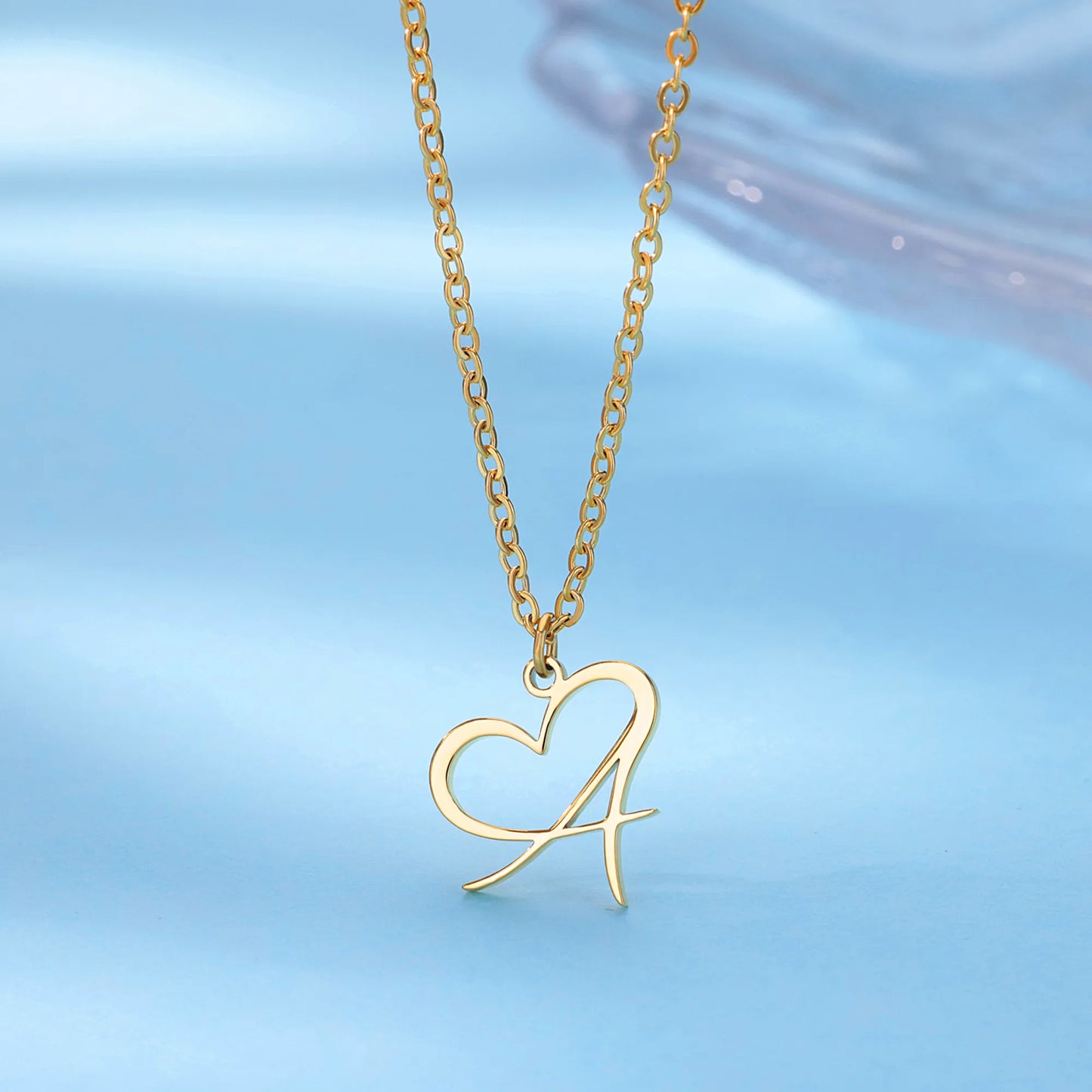 Heart Initial Necklace