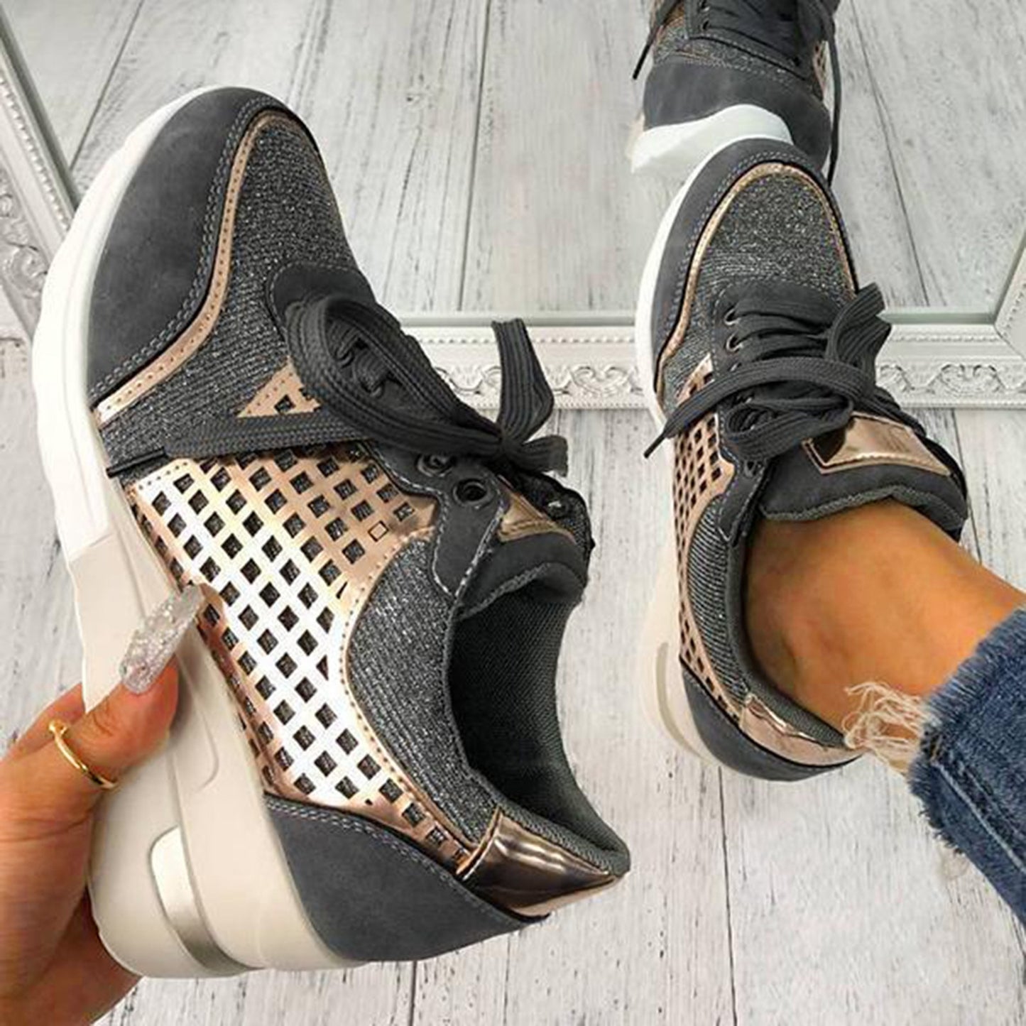 Leopard Print  Breathable Sneakers